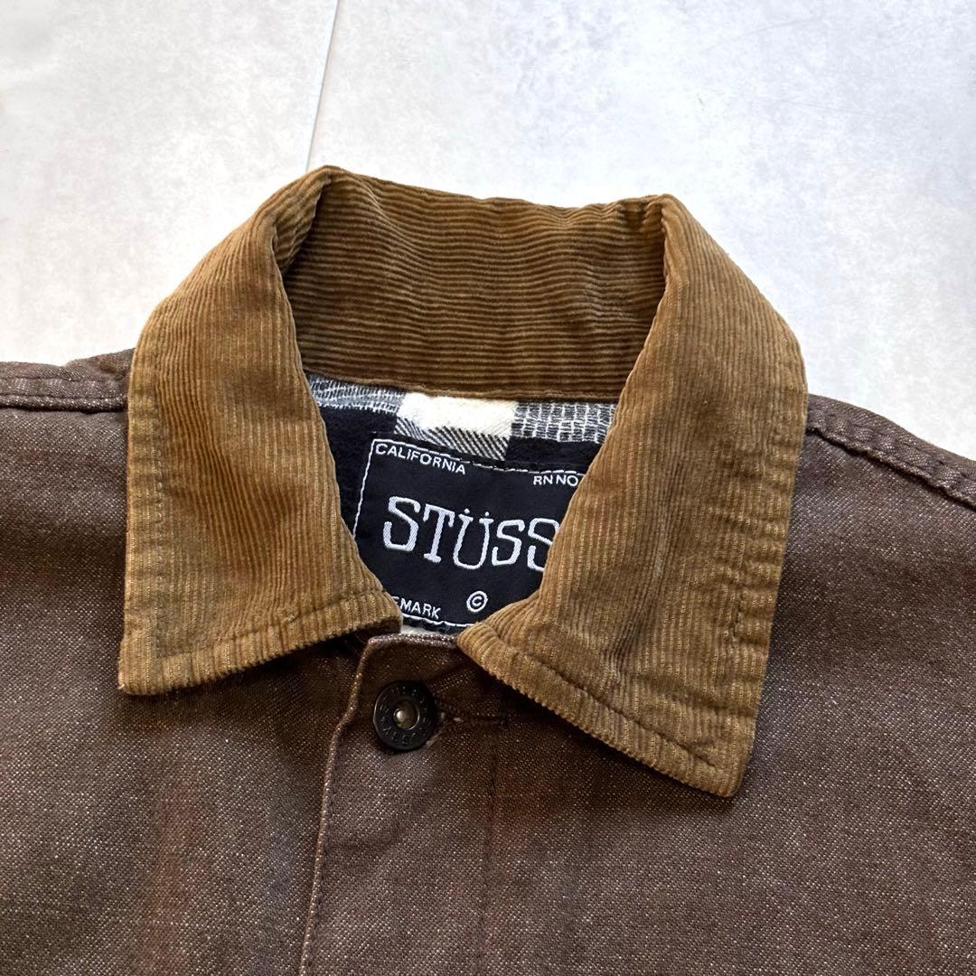 【00s】old stussy デトロイトジャケットタイプ 短丈 ブラウン M