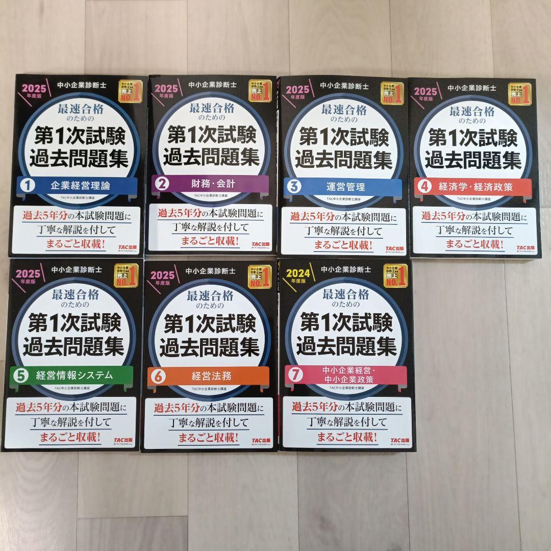 中小企業診断士　一次試験対策過去問7冊セット2025-2024年版（書き込みなし