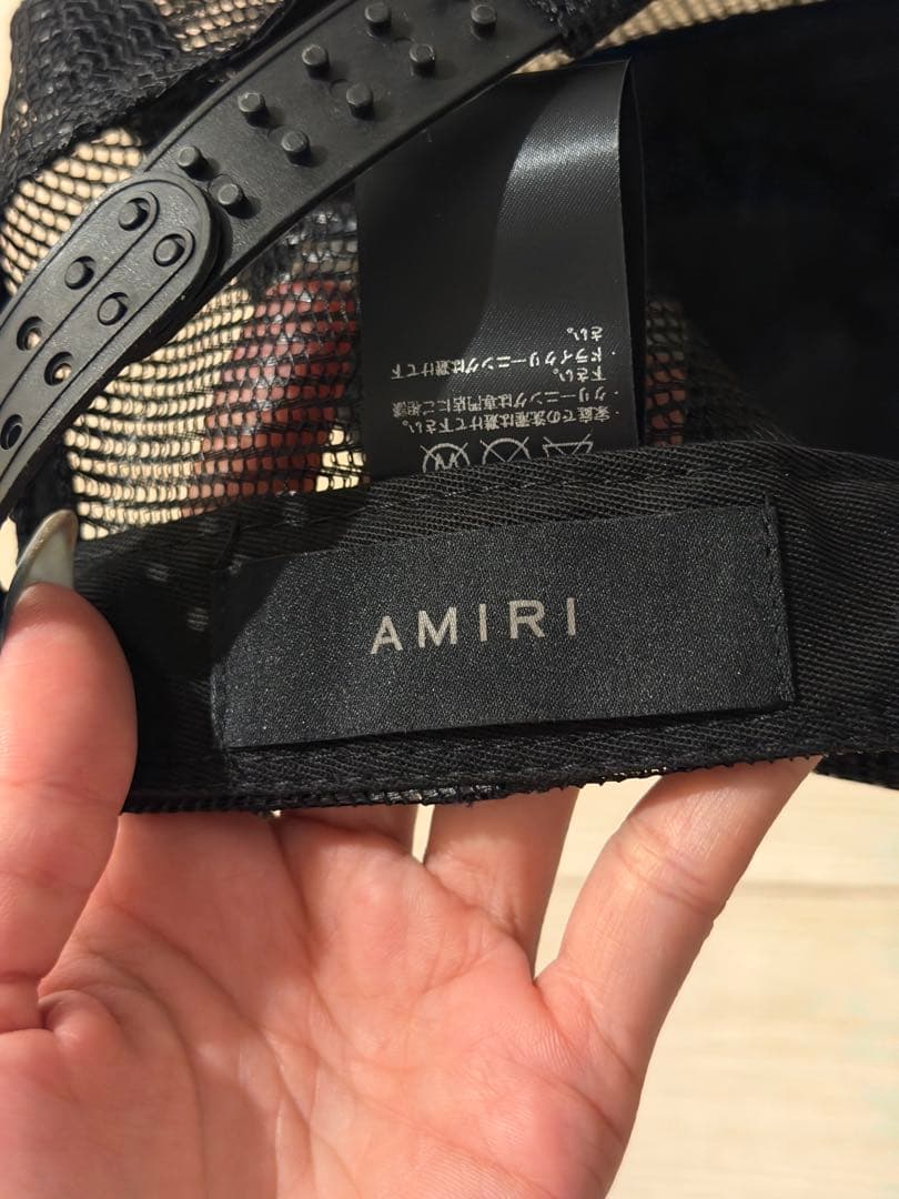 AMIRI ブラック メッシュバックキャップ トラッカーキャップ