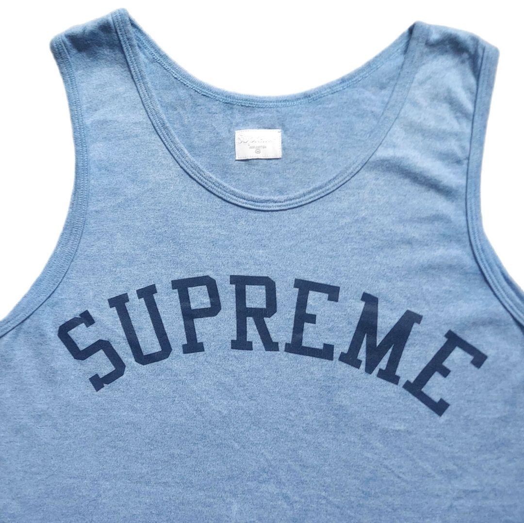美品 Supreme タンクトップ ノースリーブ M ライトブルー 入手困難