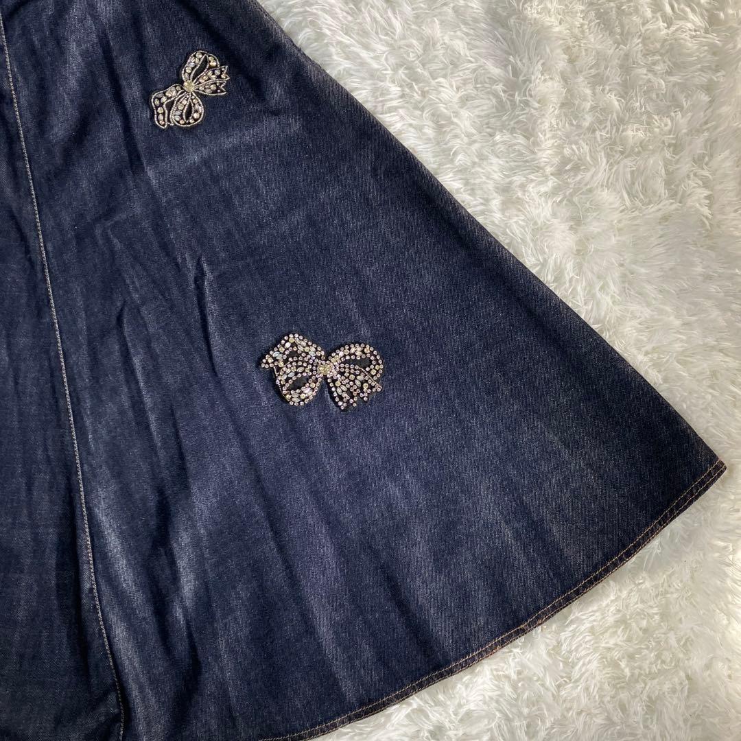 美品 Max Mara WEEKEND スカート デニム ラインストーン