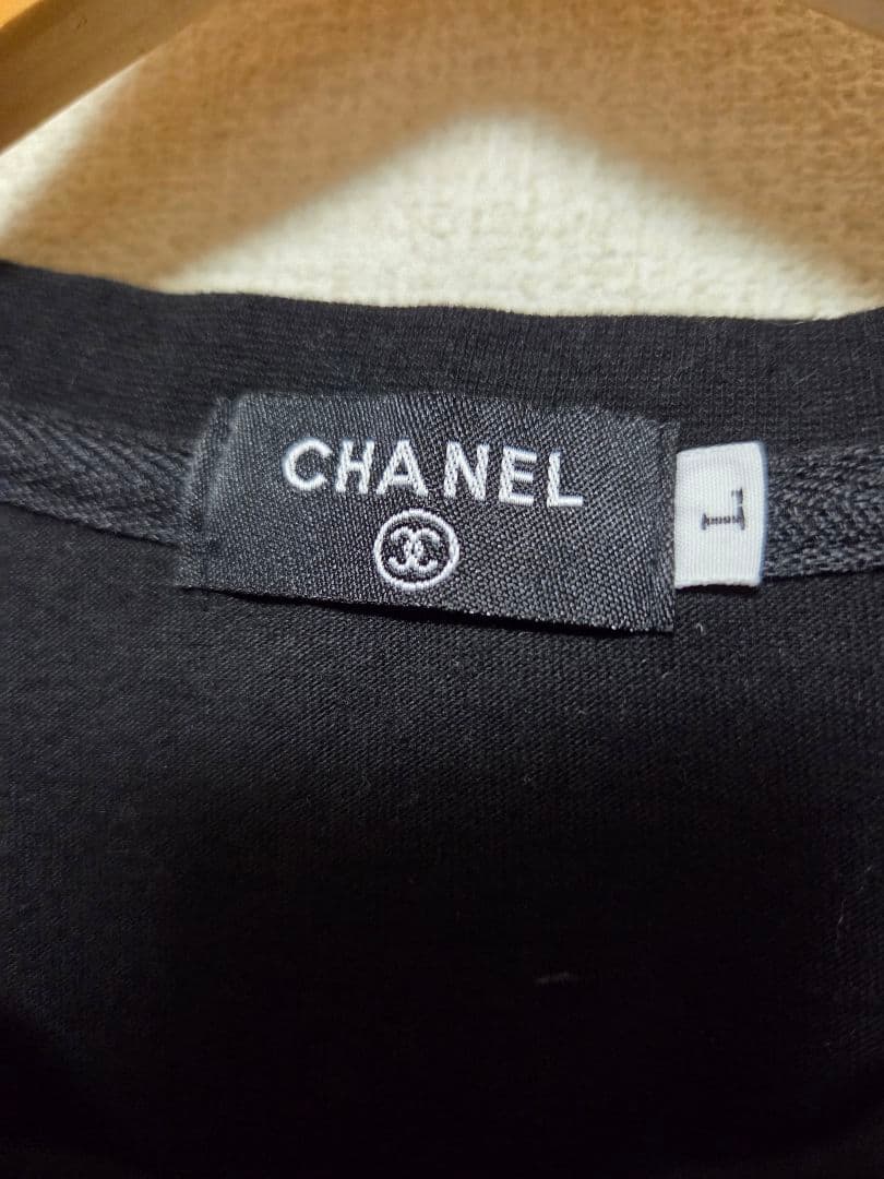 シャネル CHANEL ブラック Tシャツ サイズL レディース