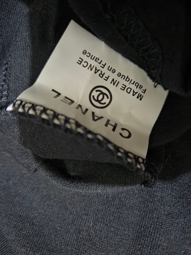 シャネル CHANEL ブラック Tシャツ サイズL レディース