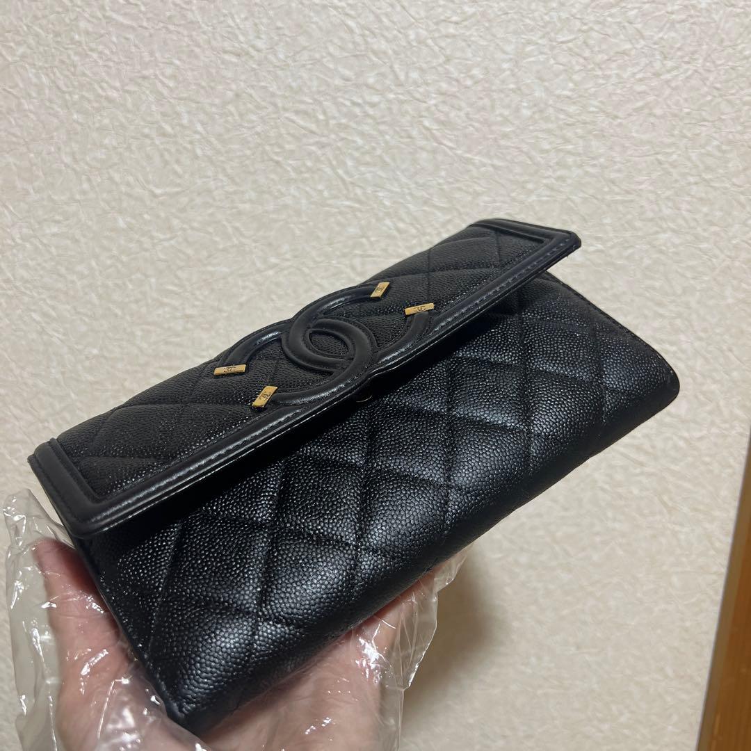 CHANEL フィリグリー　長財布　キャビアスキン