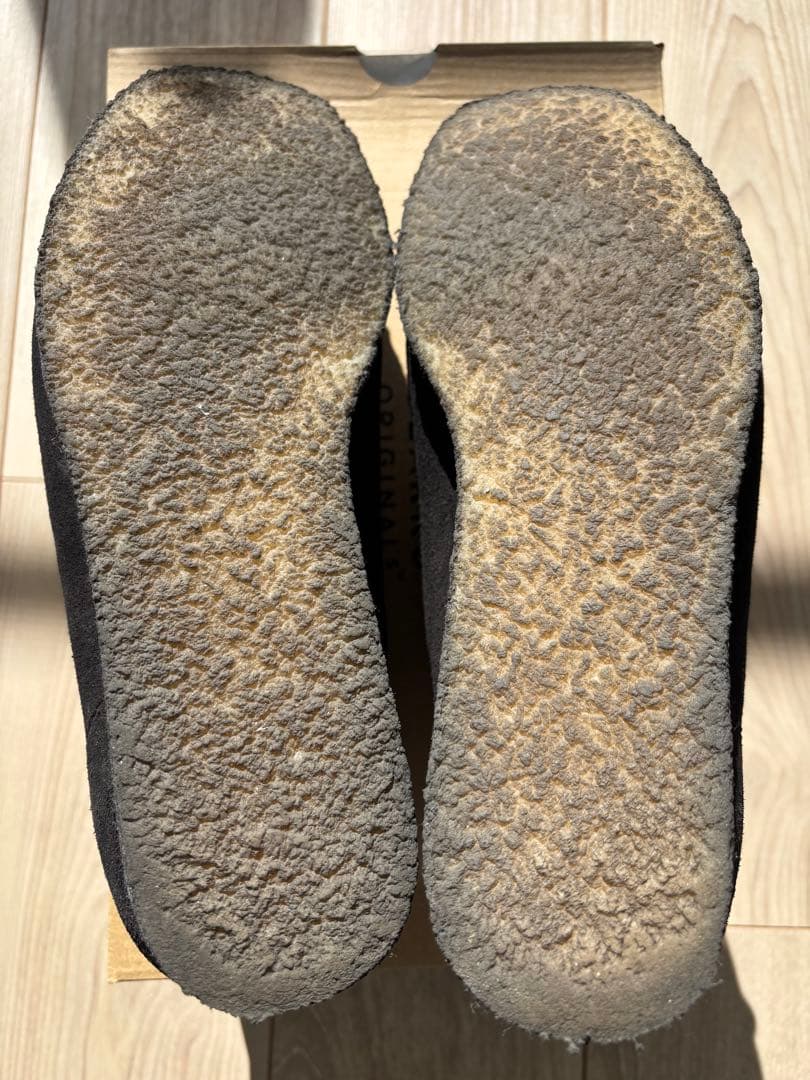 Clarks ワラビー　ブラックスエード