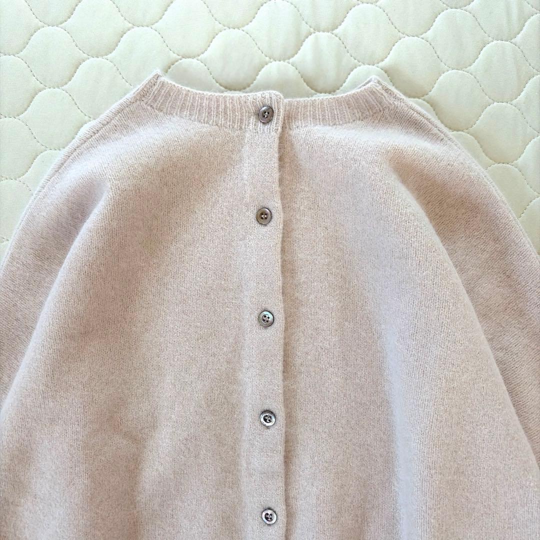 【25SS美品】BEARDSLEY FOXウール後ろボタンニット　カーデ　ピンク