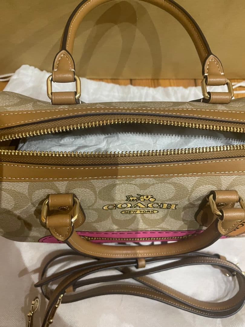 Coachローアン騙し絵シグネチャーロゴ2wayサッチェル