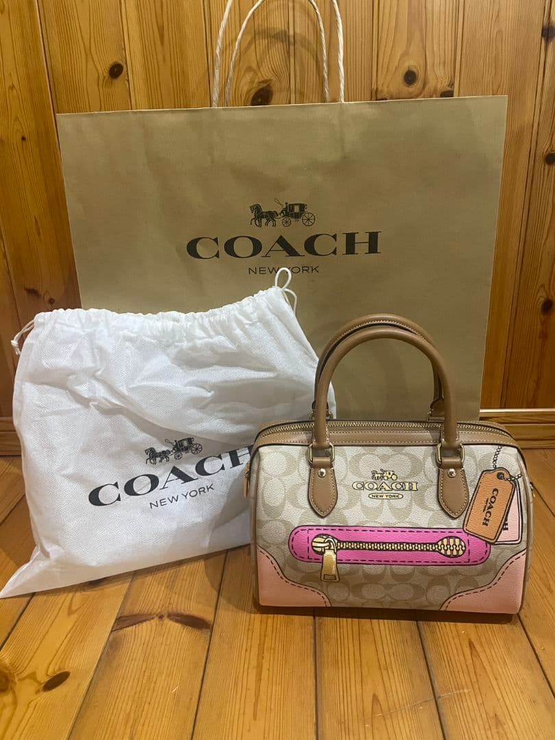 Coachローアン騙し絵シグネチャーロゴ2wayサッチェル