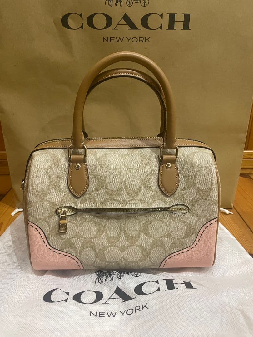 Coachローアン騙し絵シグネチャーロゴ2wayサッチェル