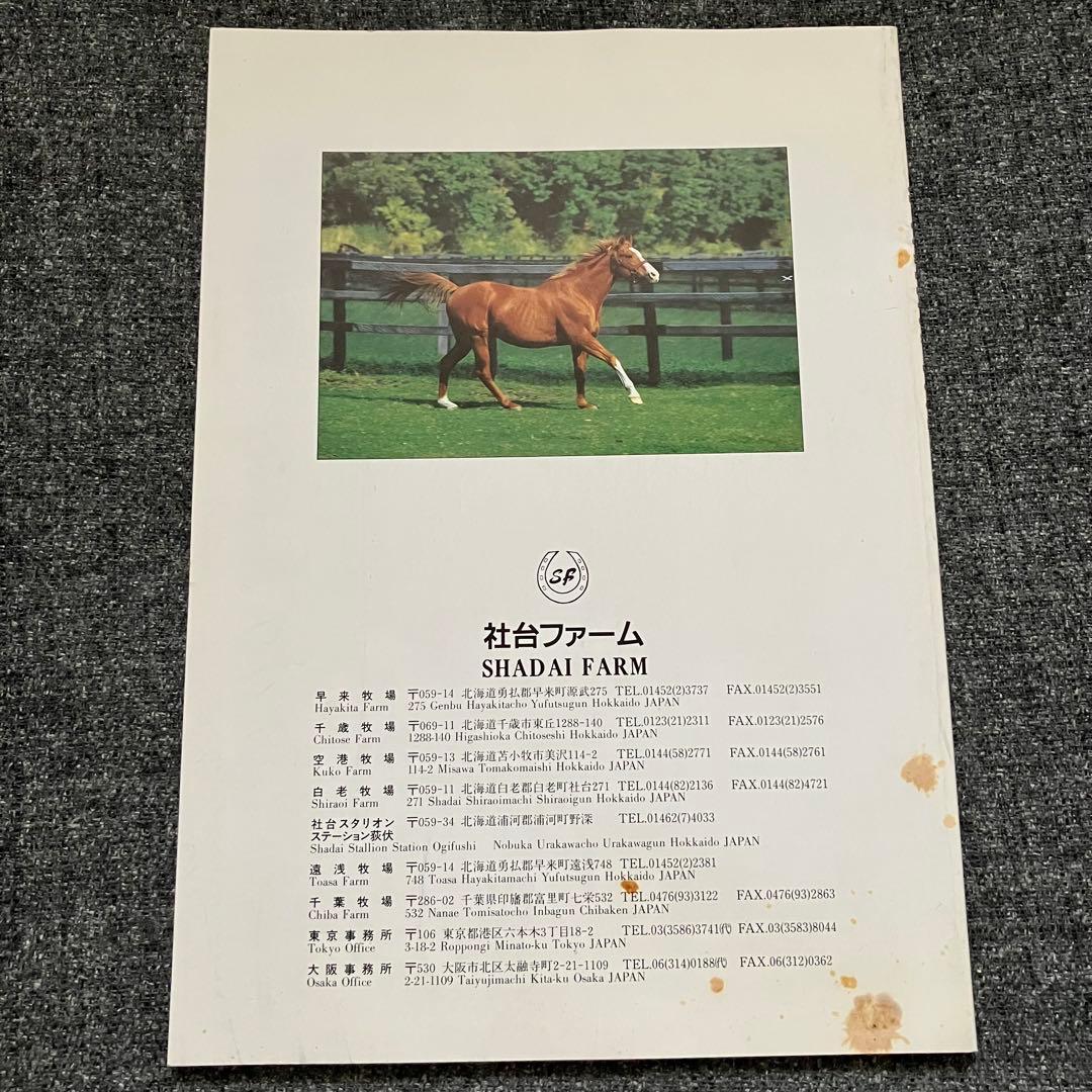 【希少！】社台ファーム スタリオンブック 1992 競走馬 種牡馬 カタログ