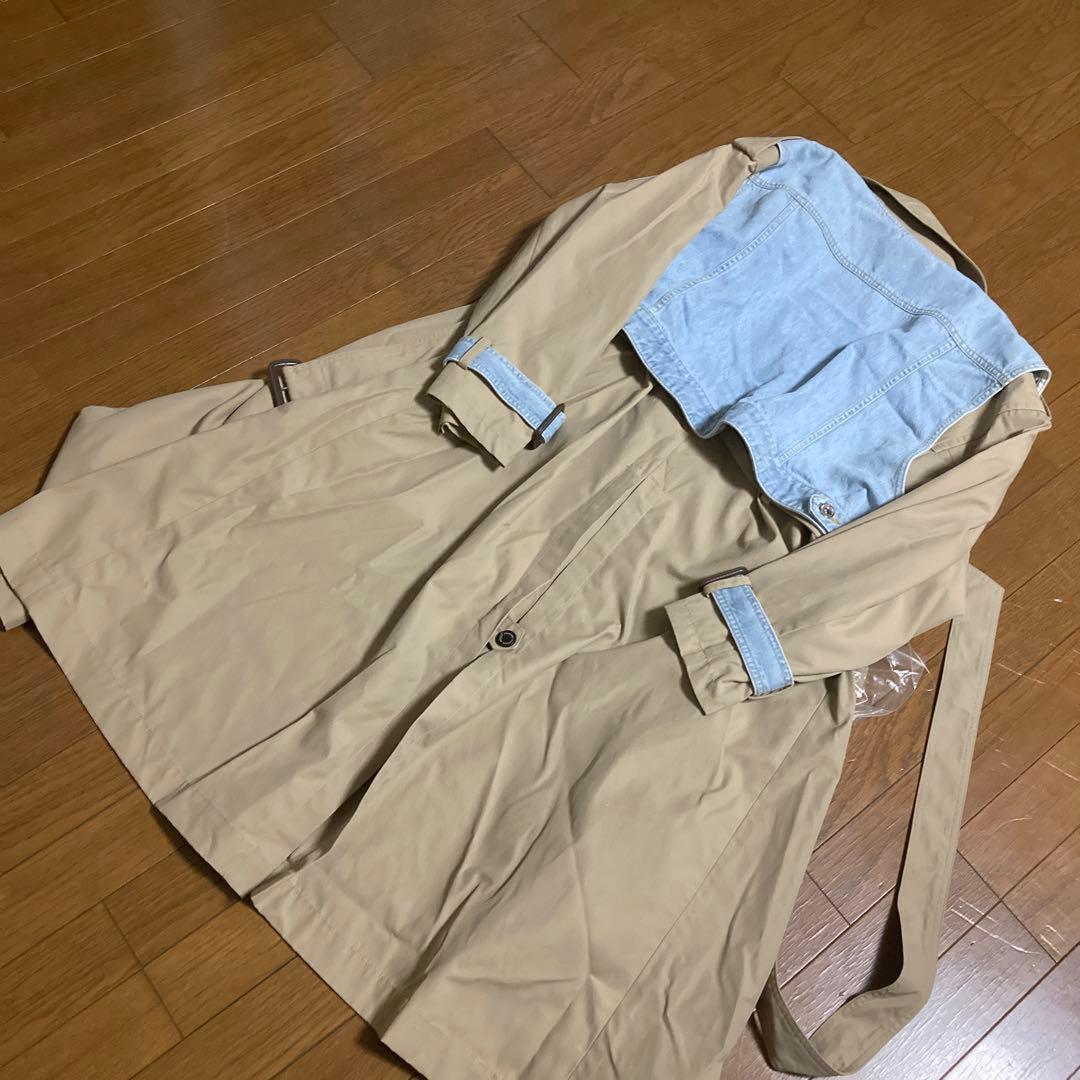ダブルスタンダードクロージング デニム ドッキング トレンチコート　38 美品