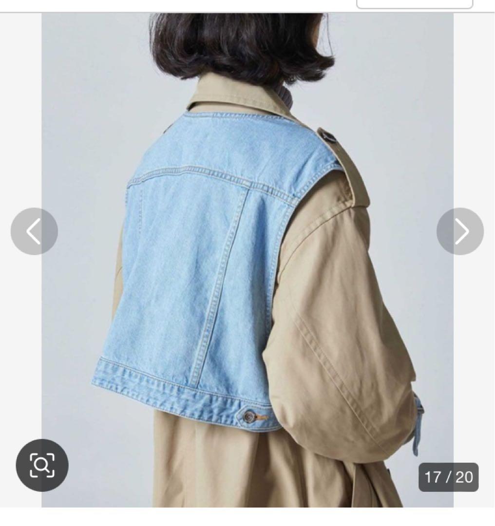 ダブルスタンダードクロージング デニム ドッキング トレンチコート　38 美品