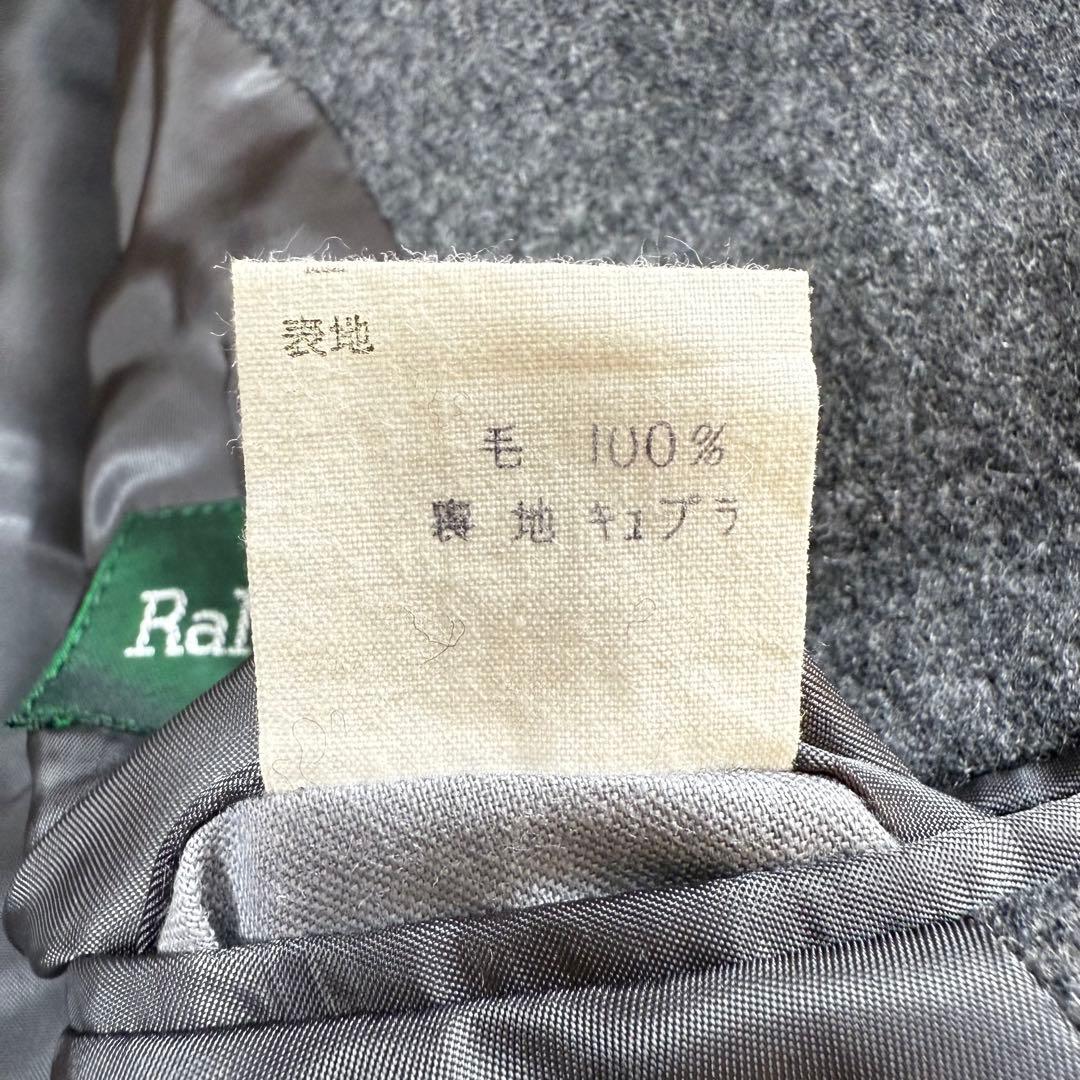 【美品】ラルフローレン テーラードジャケット グレー　金ボタン ウール 7