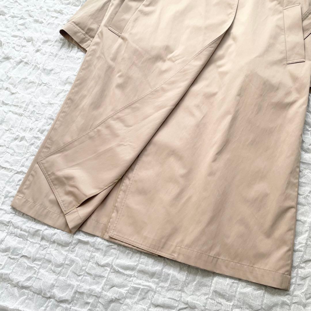 【美品】スピックアンドスパン ノーカラートレンチコート スプリングコート ロング