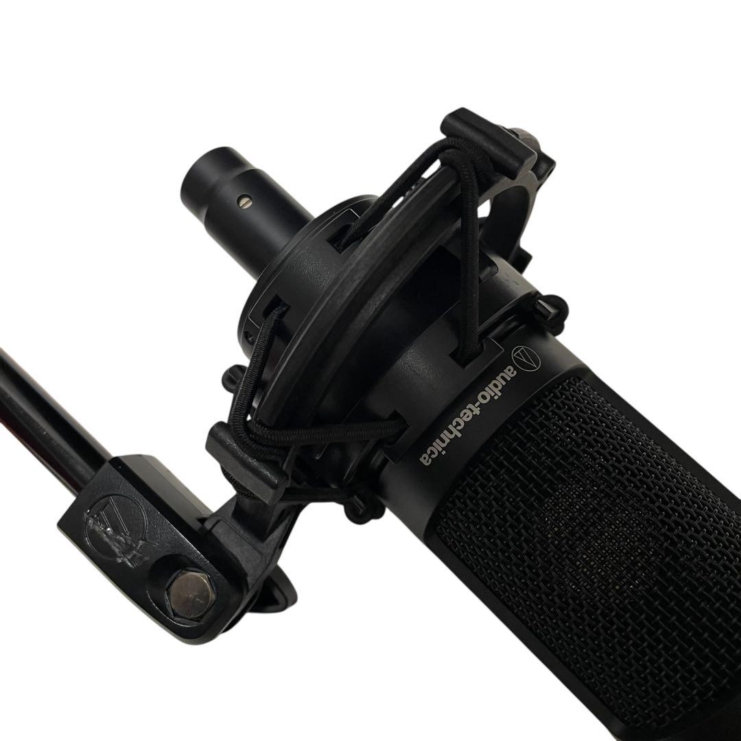 美品audio-technica コンデンサーマイク ブラック ショックマウント