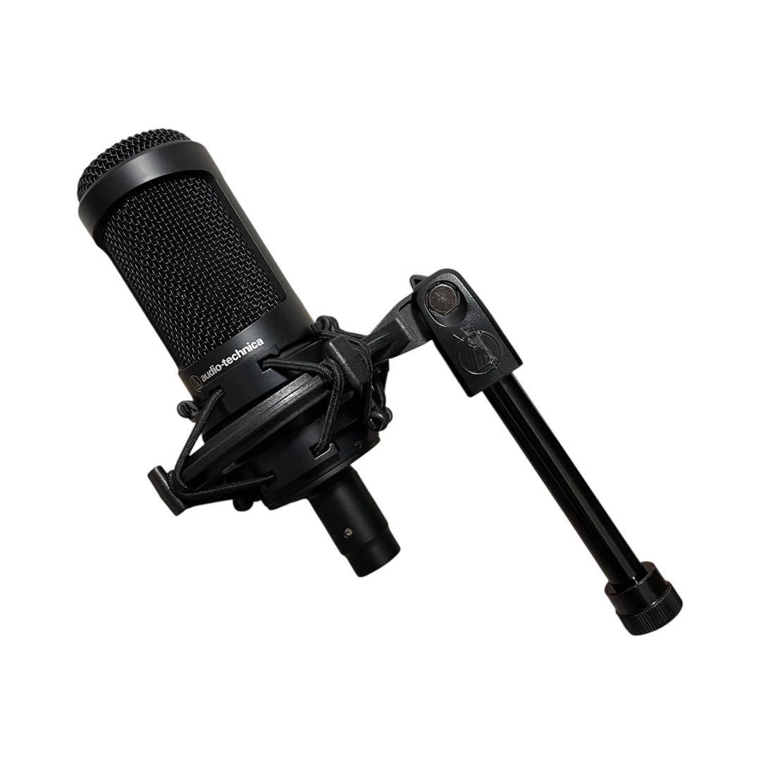 美品audio-technica コンデンサーマイク ブラック ショックマウント