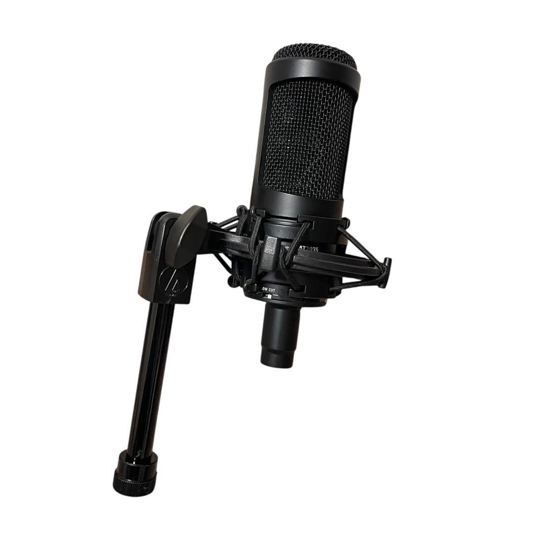 美品audio-technica コンデンサーマイク ブラック ショックマウント