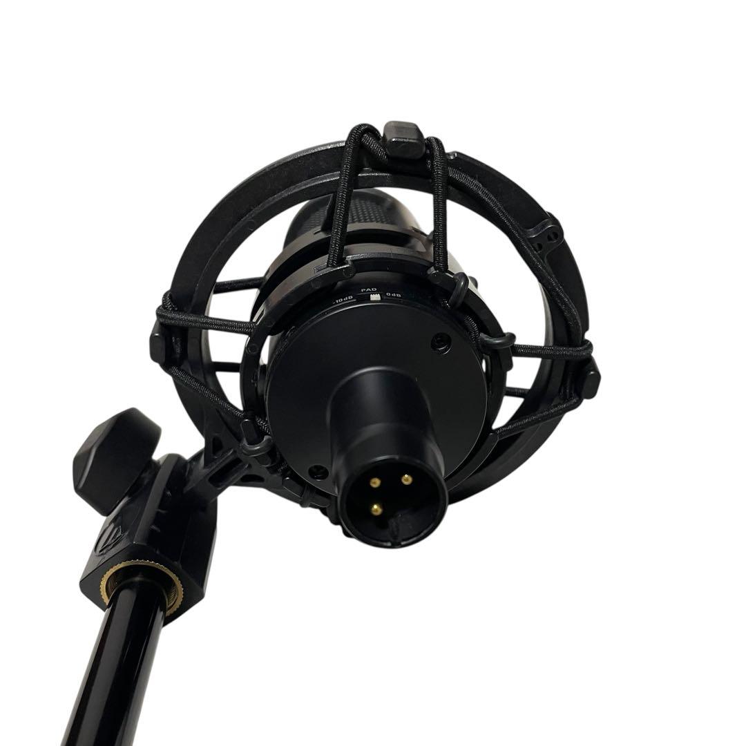 美品audio-technica コンデンサーマイク ブラック ショックマウント