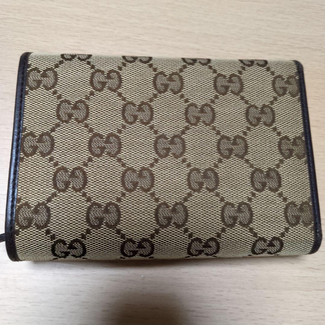 グッチ 三つ折り 財布 GG キャンバス