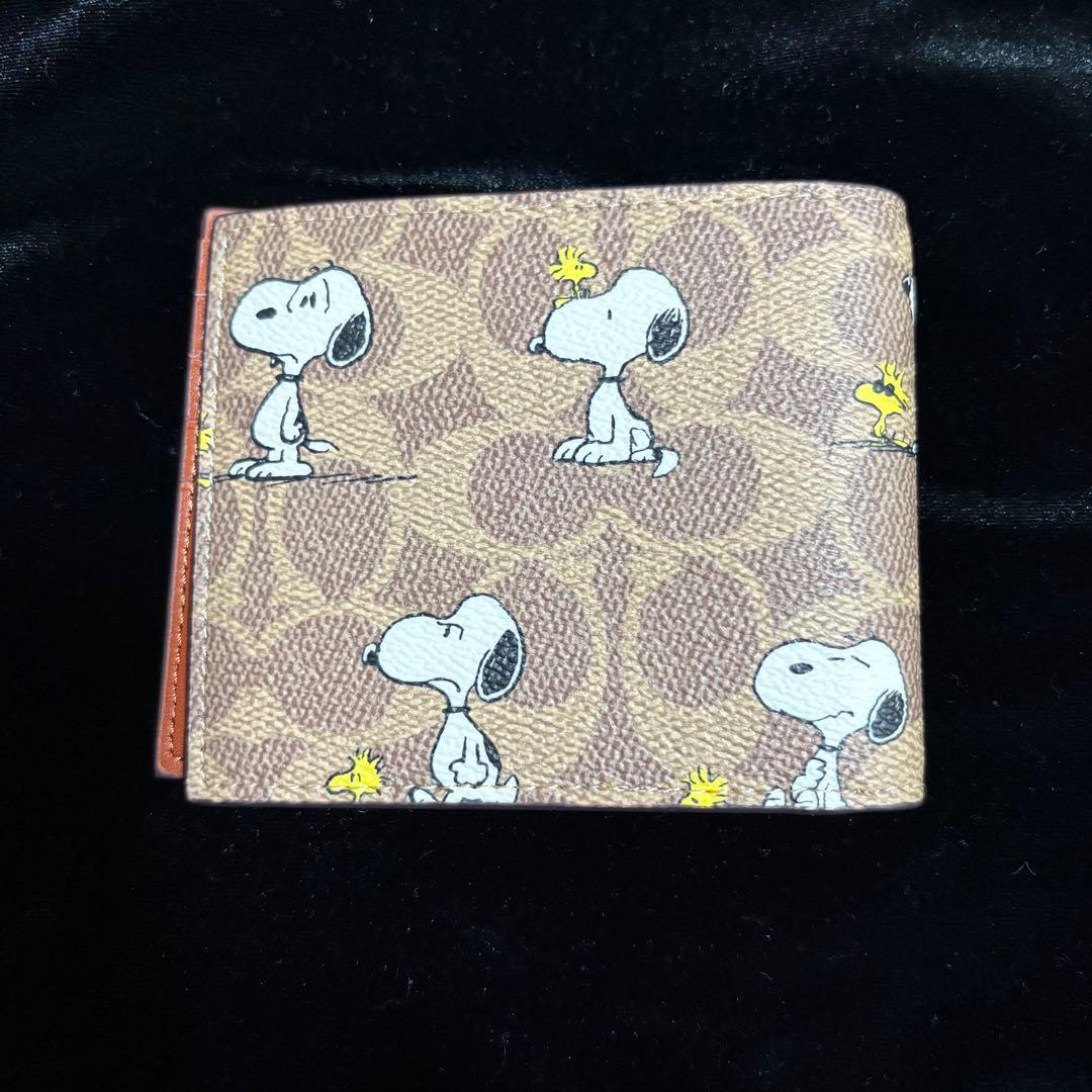 【本日24時まで‼️】COACH コーチ ２つ折り財布 スヌーピーコラボ