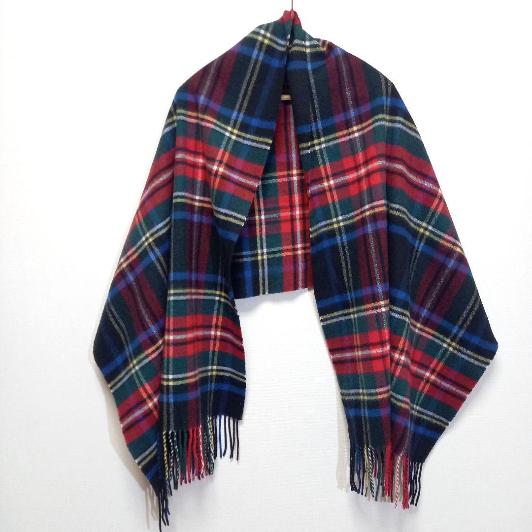美品 スコットランド製 ジョンストンズ カシミヤ100% カシミア ストール