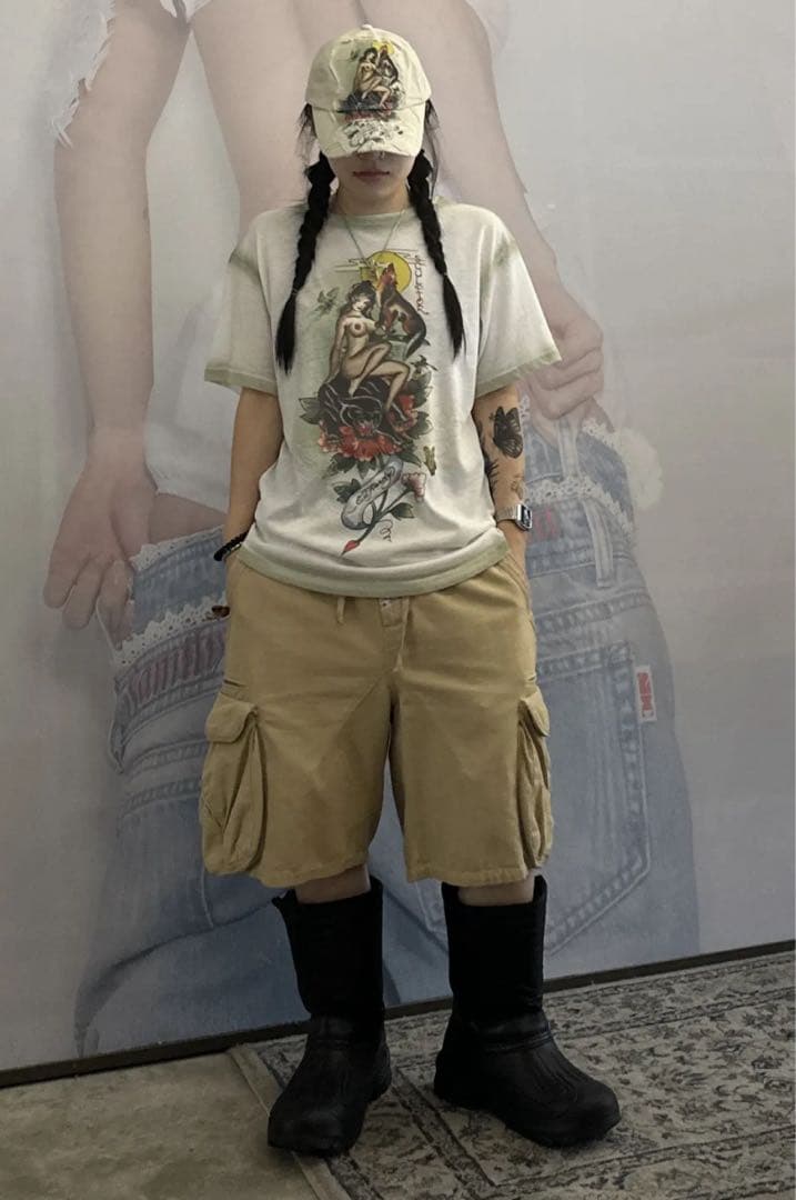 [Sculptor x Ed Hardy] Brush Tee White 半袖