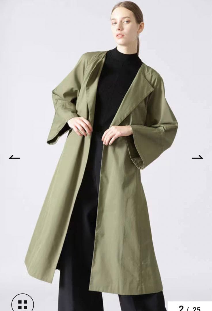 【極美品】定価8.36万 ADORE アドーア　トレンチコート　オリーブ色