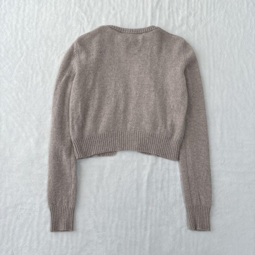【美品】マルニ　MARNI カーディガン　リボン　カシミヤ100% ブラウン