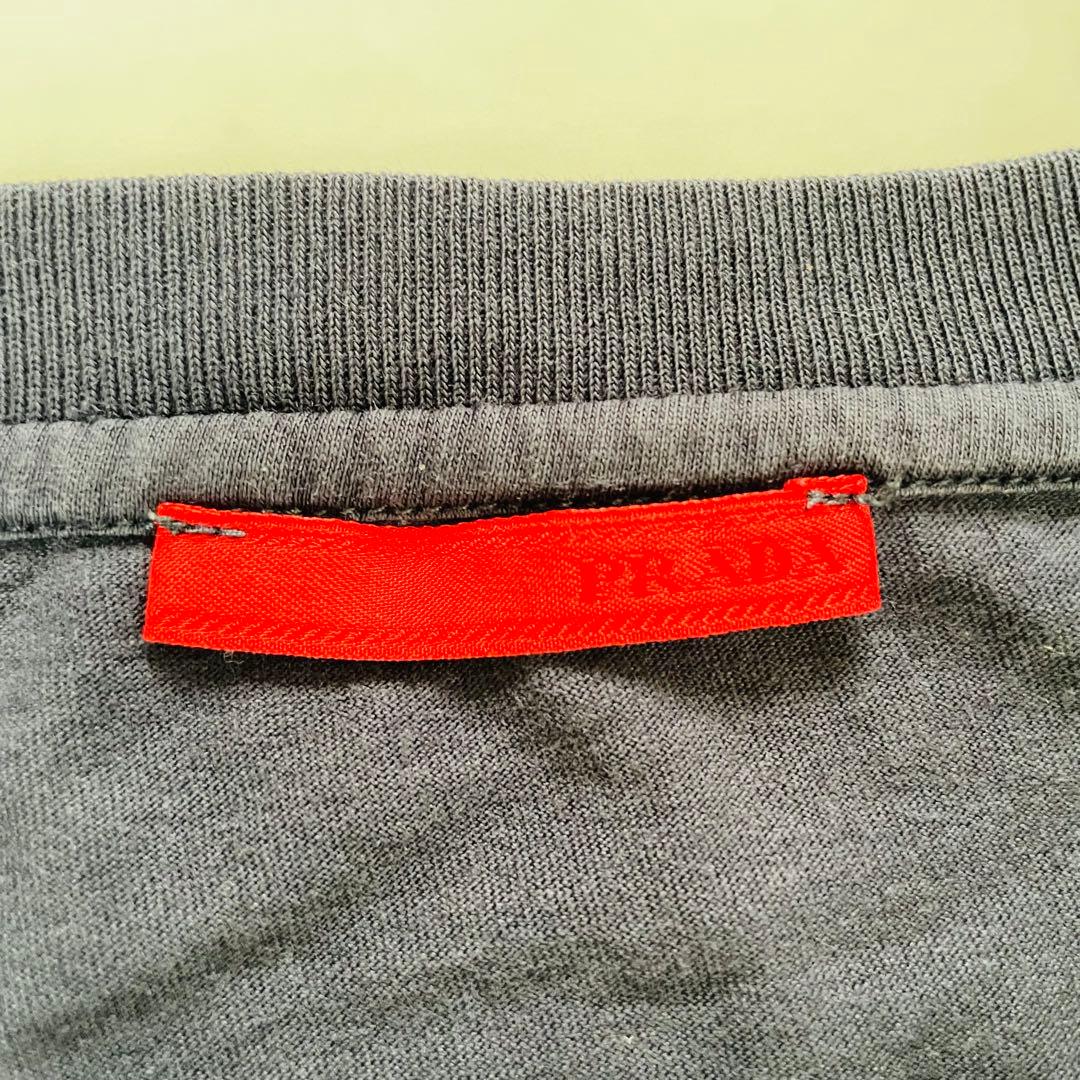 プラダ 半袖Tシャツ ネイビー ブランドロゴ