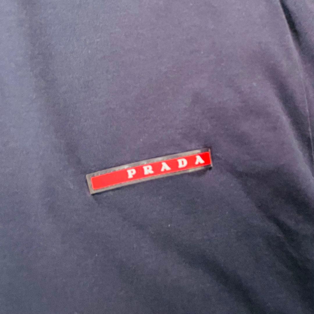 プラダ 半袖Tシャツ ネイビー ブランドロゴ