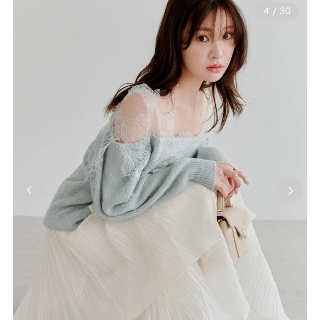 snidel ストレートプリーツティアードスカート