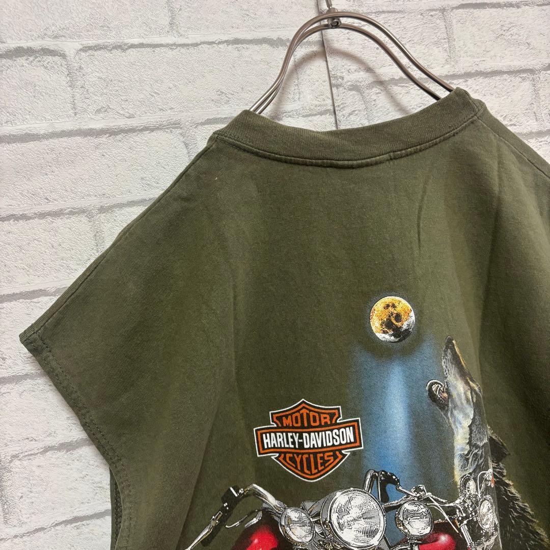ぴHARLEY DAVIDSON タンクトップ XL カーキ USA製