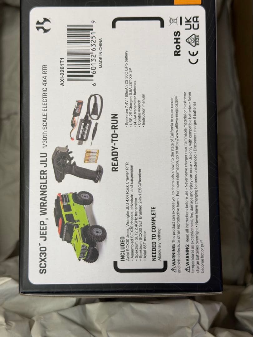 アキシャル1/30 SCX30 JEEP WRANGLER 4WD RTR