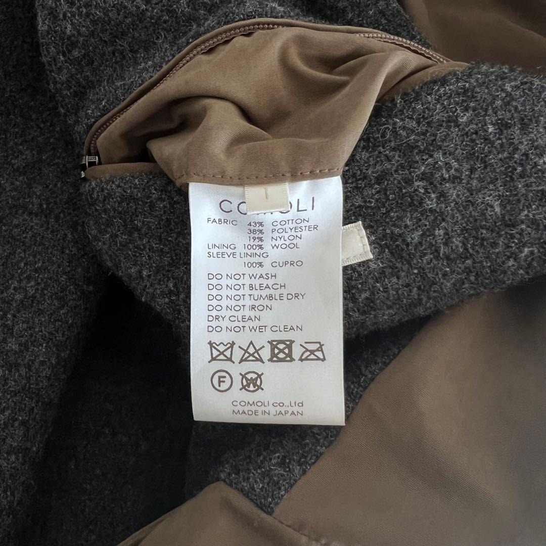 コモリ　comoli フーデッドコート　19AW Olive サイズ1