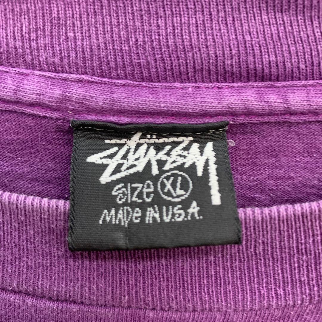 中古 80s OLD STUSSY プリント Tシャツ 黒タグ後期 USA製