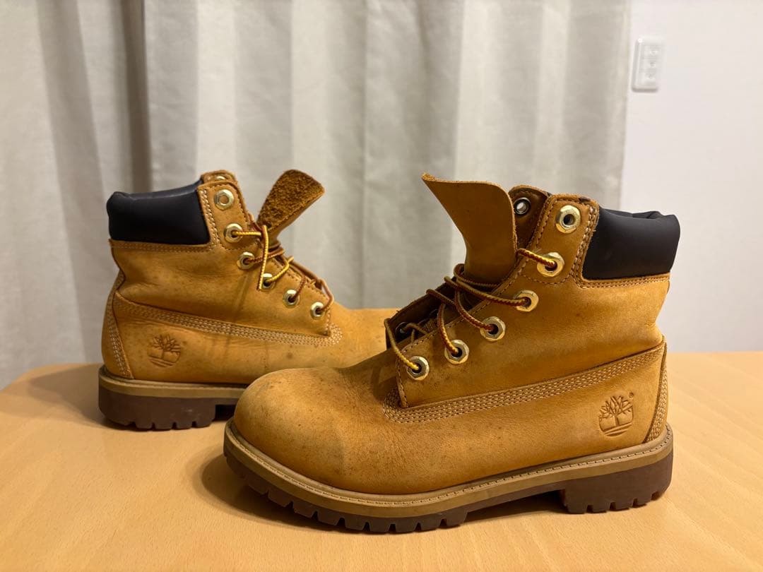 【美品】Timberland ティンバーランド 本革イエローブーツ 22.5cm