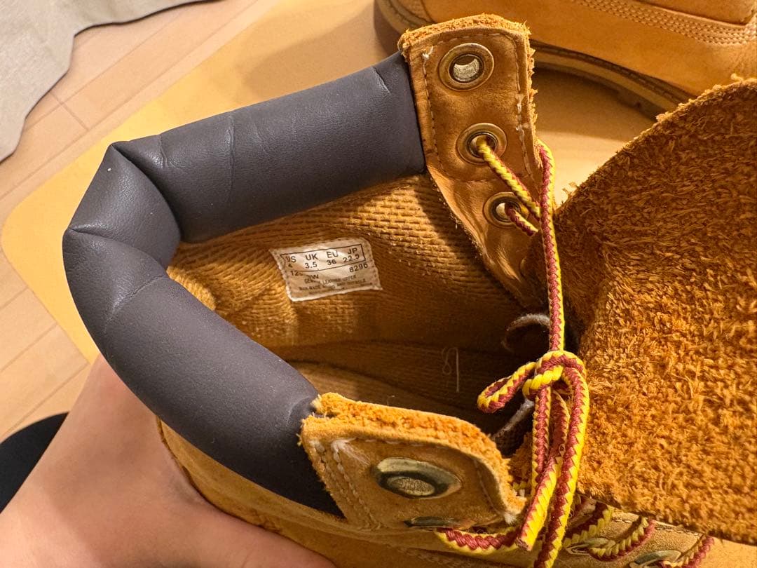 【美品】Timberland ティンバーランド 本革イエローブーツ 22.5cm