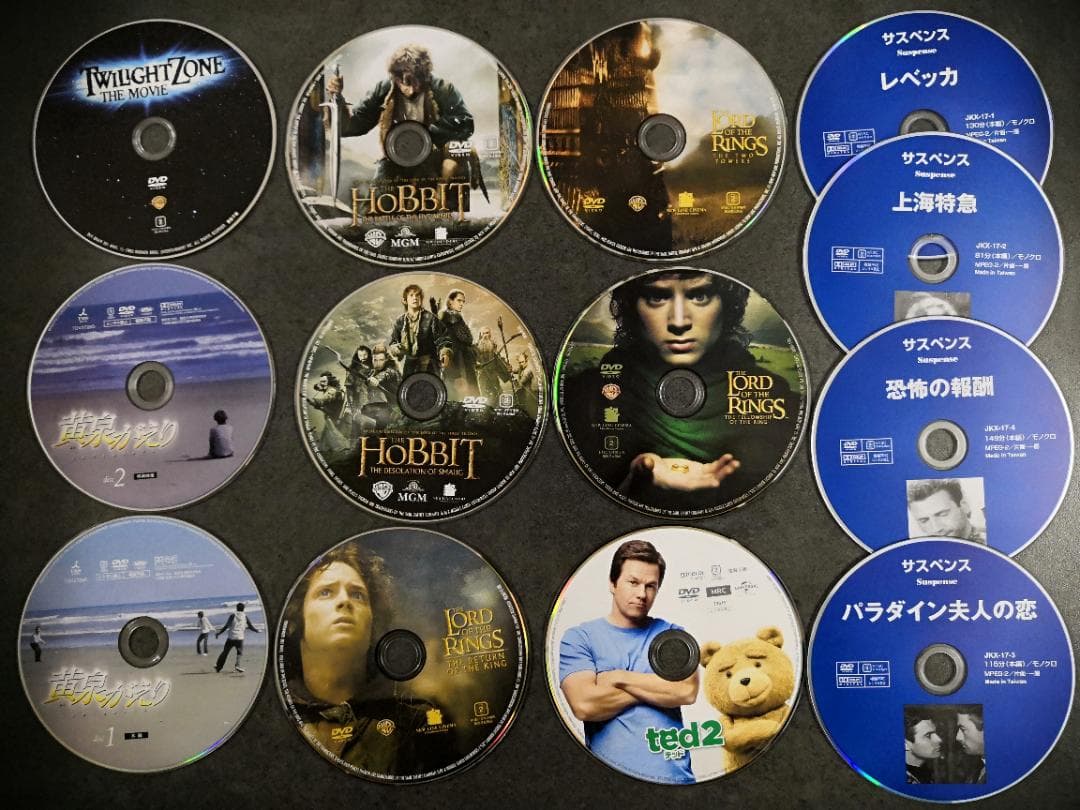 多様な洋画ジャンルの DVDコレクション 全102枚