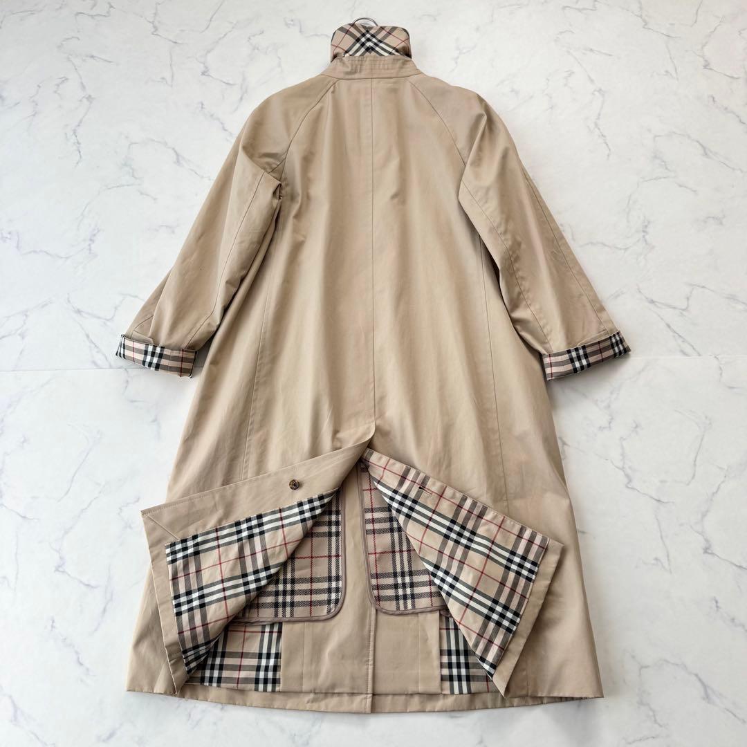 極美品 バーバリーロンドン ロングコート ライナー付 ノバチェック ベージュ M