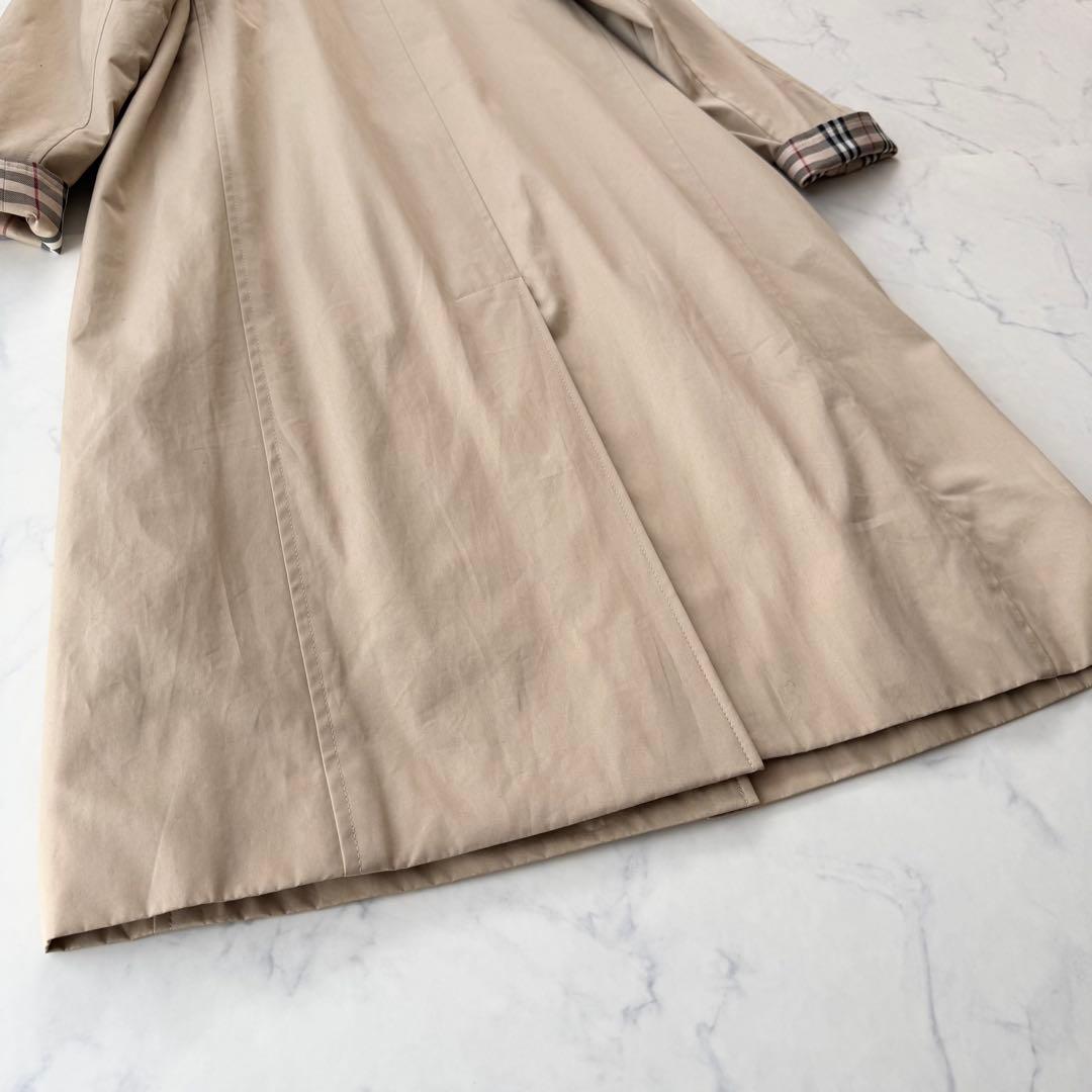 極美品 バーバリーロンドン ロングコート ライナー付 ノバチェック ベージュ M
