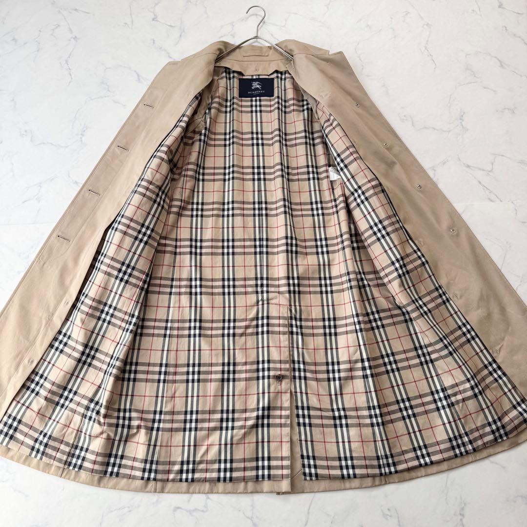 極美品 バーバリーロンドン ロングコート ライナー付 ノバチェック ベージュ M