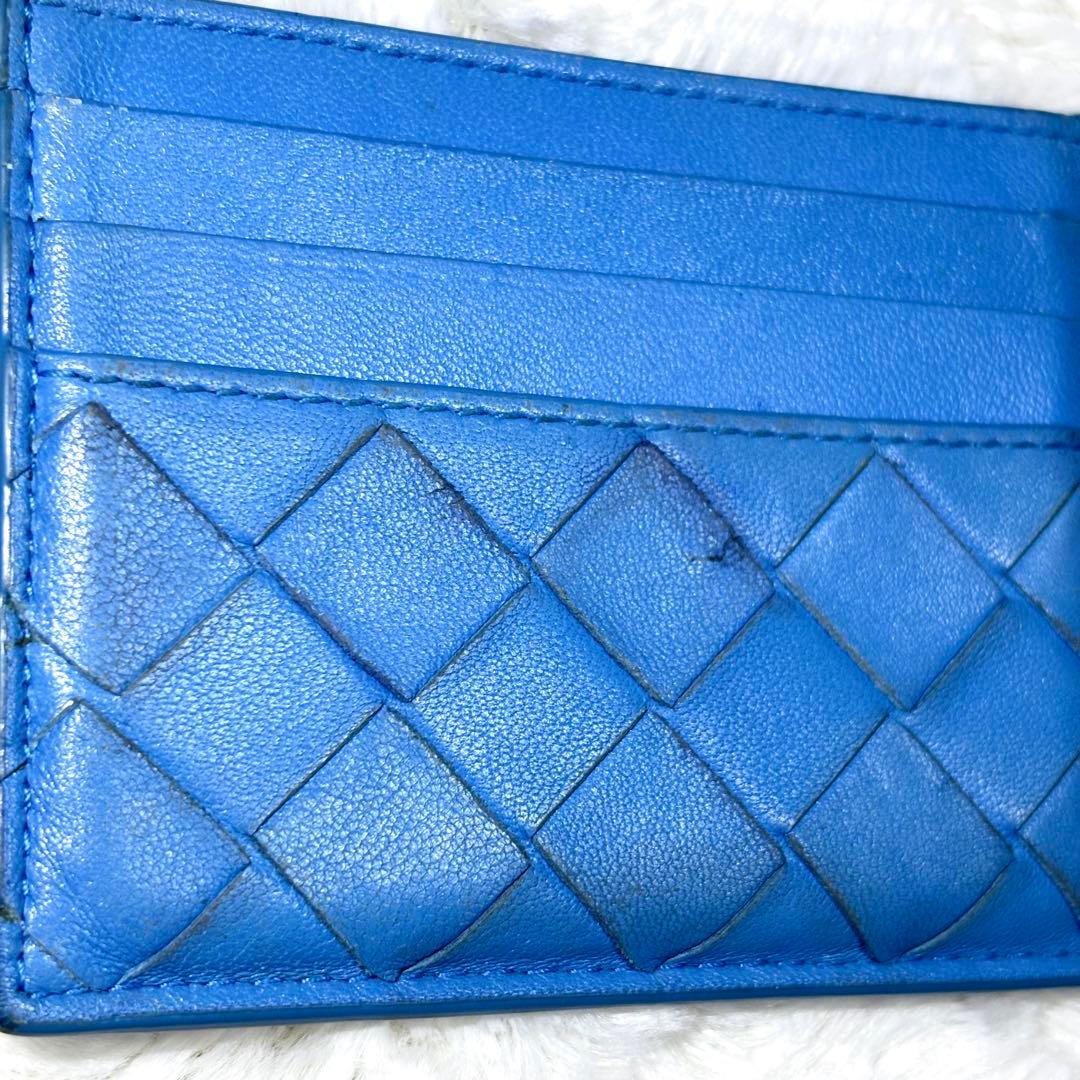 【美品✨】RFID搭載 BOTTEGA VENETA イントレチャート ブルー