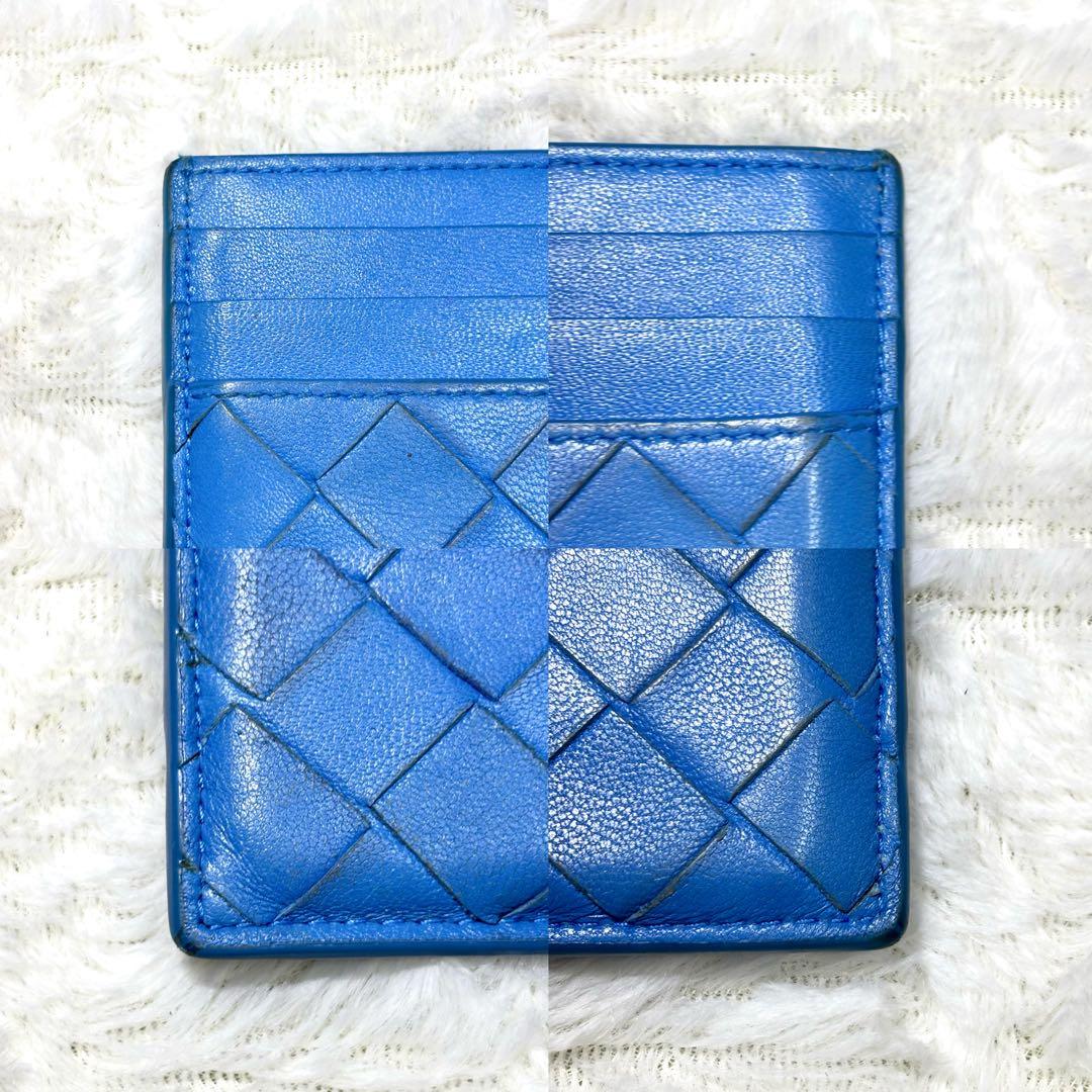 【美品✨】RFID搭載 BOTTEGA VENETA イントレチャート ブルー