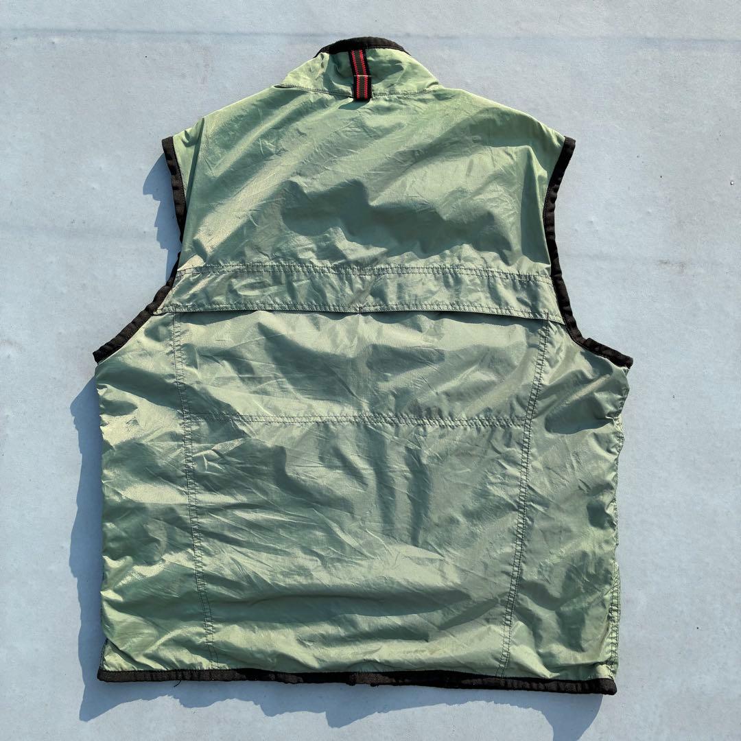 D*様 00年製 OLD GAP テック ナイロンベスト 裏地ワッフル セージグ