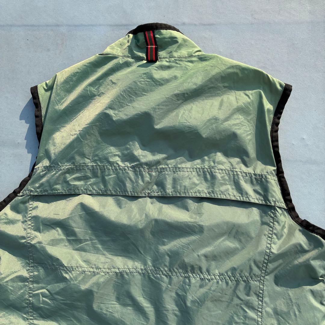 D*様 00年製 OLD GAP テック ナイロンベスト 裏地ワッフル セージグ