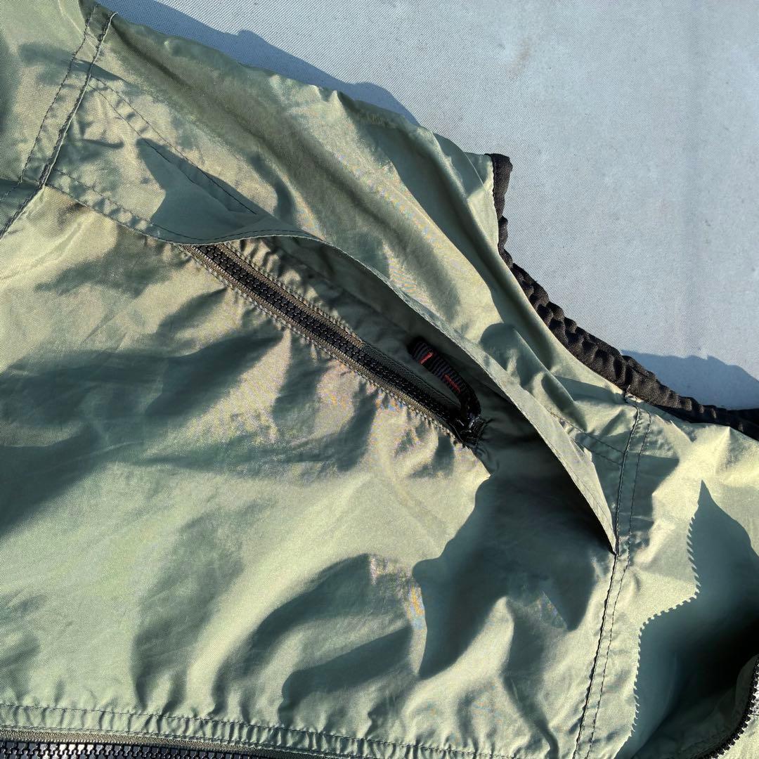 D*様 00年製 OLD GAP テック ナイロンベスト 裏地ワッフル セージグ
