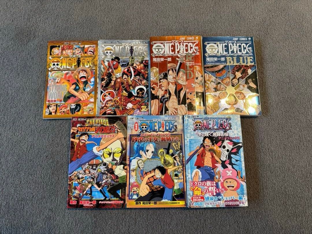 ワンピース 1〜65巻/RED/BlUE/零/千/アニメコミックス/初版、帯付き