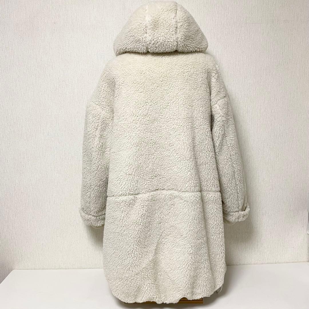 SNIDEL スナイデル リバーシブル ダウン フェザー ボア フード コート