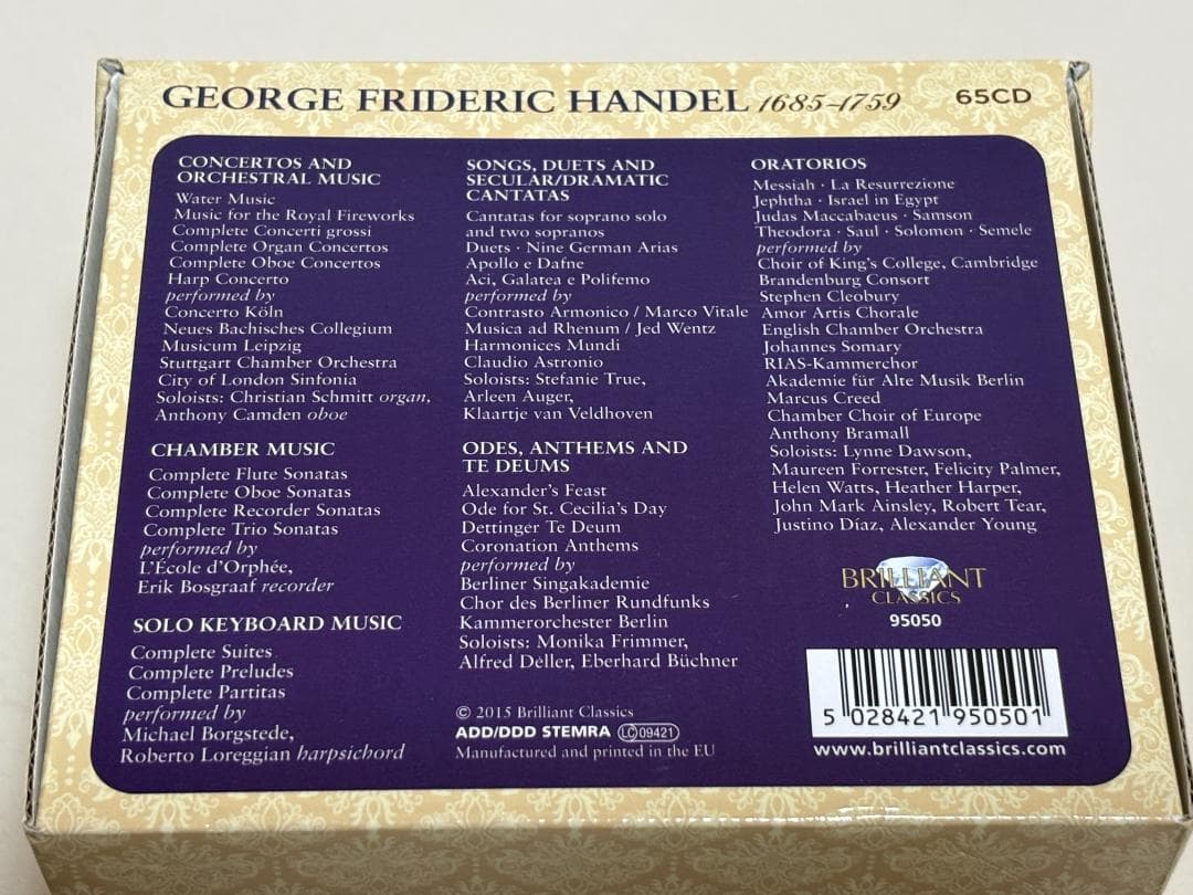 65CD BOX◇ヘンデル全集　ヘンデル・エディション