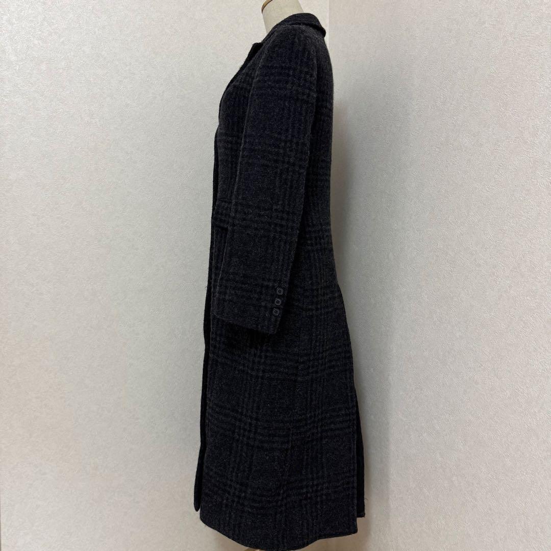【美品】ZARA ザラ MANTECO ロングコート チェック グレー S
